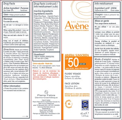 Box 337120 (Avene Face Lotion Spf 50 Box 337120)